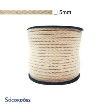 Cordão algodão - Só cordões - 5mm x 50m - Cru - A12 - 34308
