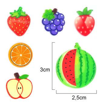 Aplique acrílico - Frutinhas - 20 unidades - Sortido - 36745