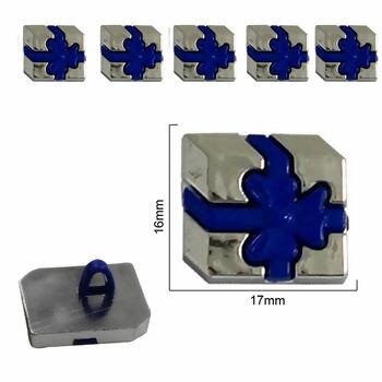 Botão infantil caixa de presente 6031 pta/azul  pct com 24 un. - 13436 