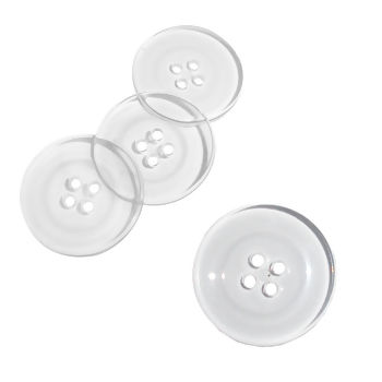 Botão 4 furos 6057 c/50 unidades - Transparente
