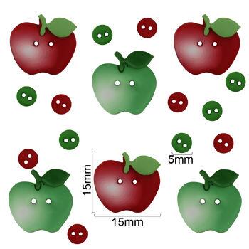 Botões maçãs