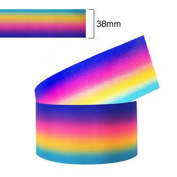 Fita gorgurão - Progresso - 007 Arco irís/Pastel - 38mm x 10m - 36332