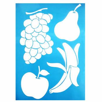 Stencil - Acrilex - Frutas - 15 x 21cm - 30002.1161 - 045028