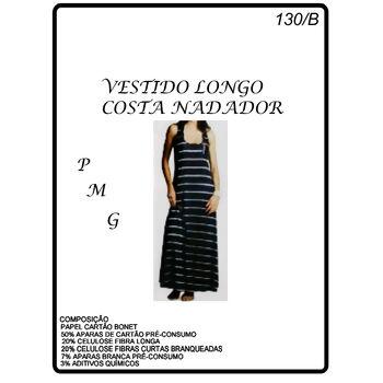 Molde Nº 130/B Vestido longo costa nadador tam. P, M e G  -  17344