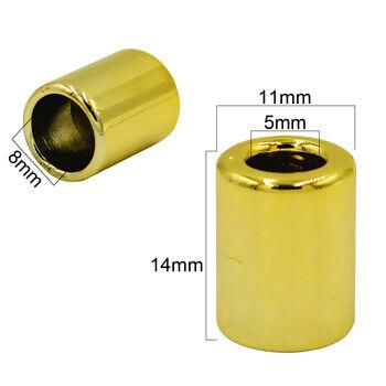 Ponteira tubo 9744 dourado pct. com 50un. - 24235 