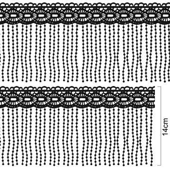 Guipir Poliester RO.50019  Preto 14cm x 13,7m