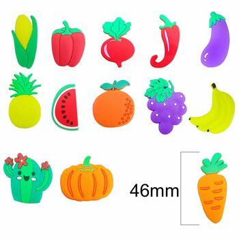 Aplique de silicone - Frutas/Legumes sortidos - 20 unidades - RO.119199 - 35675