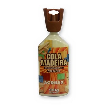 Cola para Madeira Acrilex 100g Pega Rápida - Madeira, Papel e Papelão