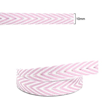 Fita Decorativa Espinha de Peixe Jeans - Sinimbu - 10mm x 10mt - Rosa 01 - 1875/10
