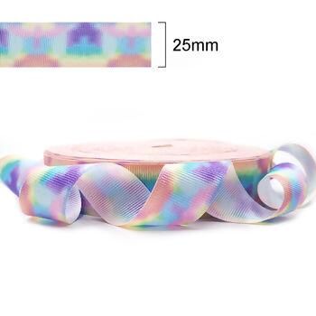 Fita gorgurão - 25mm x 50m - Tie dye claro - 045488