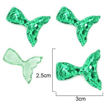 Aplique paetê - Cauda da sereia - 20 unidades - Verde - RO.150113 - 044233