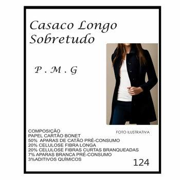 Molde Nº 124 sobretudo feminino P, M e G - 013493