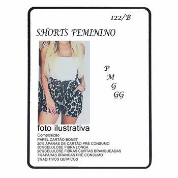 Molde Nº 122/B shorts feminino tam. P, M, G e GG - 34717