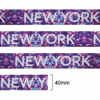Fita gorgurão - 40mm x 50m - New York - Tie dye - MD2786 - 045827