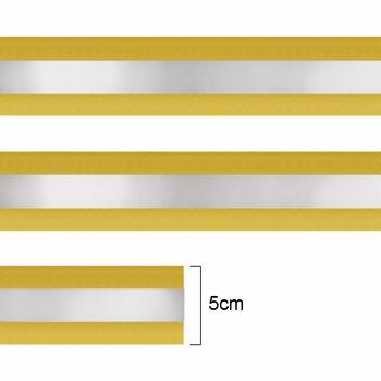 Fita refletiva - 50mm x 100m - Cinza/Mostarda - RO.115104 - 013637