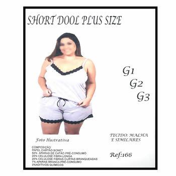 Molde N°166 - Short dool - Plus size - G1 - G2 e G3