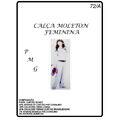 Molde Nº 72/A calça moleton feminino P, M e G - 7623