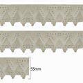 Renda algodão - 55mm x 30m - Cru - 6170
