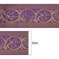 Galão litúrgico roxo/dourado 66840/1 80mm x 10m - 026834
