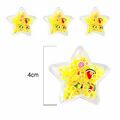 Aplique transparente - 20 unidades - Estrela - Amarelo - 036223