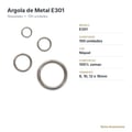 Ficha técnica: Argola de metal E301 niquelada 100 unidades
