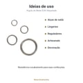 Ideias de uso: Argola de metal E301 niquelada 100 unidades