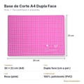 Ficha técnica base de corte A4 30x22cm dupla face rosa PVC