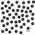 Botões artesanais Kit BT5 mini Preto redondo pct. com 55 unidades - 24785