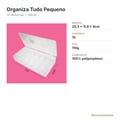 Caixa Organizadora Organiza Tudo Pequena 10 Divisórias Nitron - foto antiga