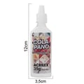 Cola Pano Acrilex 35g - medidas do frasco 3,5cm x 12cm