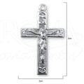 Crucifixo da Trindade para terço níquel 2x3cm 50 unidades