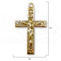 Crucifixo da Trindade para terço dourado 2x3cm 50 unidades