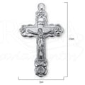 Crucifixo da Trindade para terço níquel 2x3,5cm 50 unidades