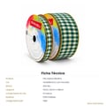 Ficha técnica - Fita Xadrez Natalina Verde com Dourado Sinimbu 10mm 22mm 38mm