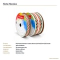 Ficha tecnica Fita Natal Sinimbu Xadrez Branco Verde Vermelho Dourado 100% poliester