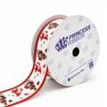 Fita Natal Princess Gnomo e Corações 38mm x 10m - rolo