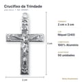 Ficha técnica crucifixo da Trindade 2x3cm níquel 240 alumínio