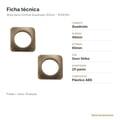 Ilhós para Cortina Quadrado 40mm Ouro Velho - 25 Pares - ficha técnica