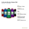 Ficha técnica: Linha de bordar Vision 120 Resistente cone 4.000m