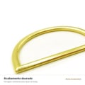Meia Argola de Metal Dourada 40mm para Bolsa - detalhe