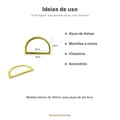 Meia Argola de Metal Dourada 40mm para Bolsa - ideias de uso