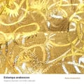 Saco de Organza Arabescos Dourado 10 unidades - detalhe da estampa
