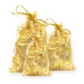 Saco de Organza Estampa Arabescos Dourado - Pacote com 10 Unidades - RO.150944