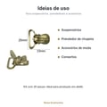 Presilha Jacaré de Metal Dourado 25x33mm para Suspensório e Prendedor de Chupeta - ideias de uso