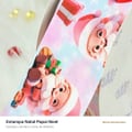 Detalhe da estampa Papai Noel da fita Princess 38mm