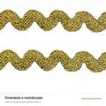 Sianinha Metalizada Dourada São José 9mm x 10m - detalhe