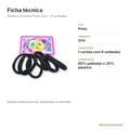 Elástico Xuxinha Preto 2cm 6 unidades - ficha técnica